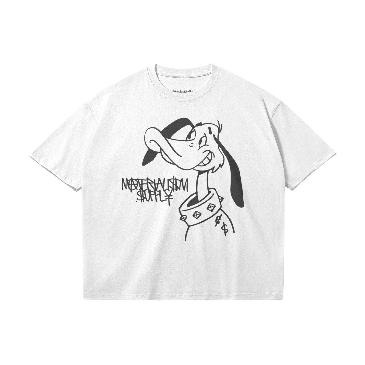 トップス Dollar bill T-shirt Dollar Bill' Oversized T-Shirt - White | Materialism.Supply