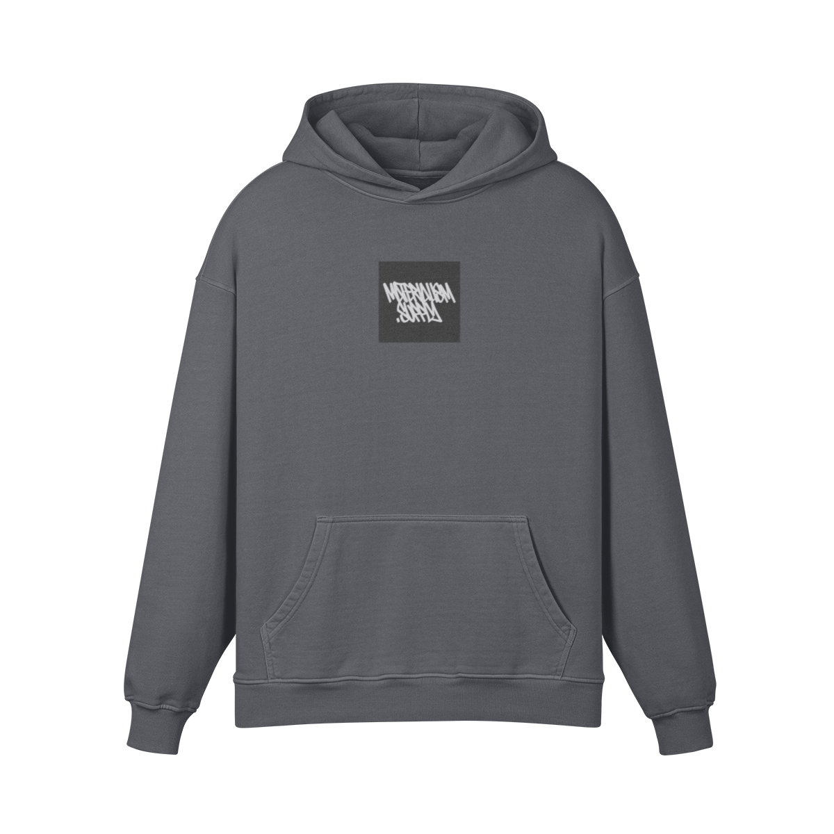 'Tag Box Logo' French Terry Hooded Sweatshirt [crbn.gry].