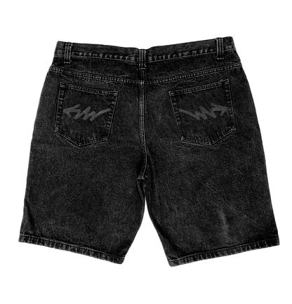 'Arrow' Denim Jort [vnt.blk].